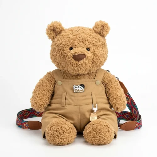 Khaki Overalls with Straps Bartholomew Bear Outfit