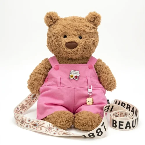 Pink Overalls with Straps Bartholomew Bear Outfit