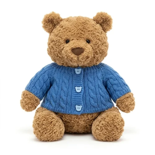 Blue Handmade knitted sweater for pigs, Bartholomew Bear