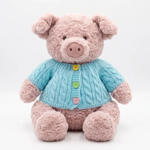 Light Blue Handmade knitted sweater for pigs, Bartholomew Bear