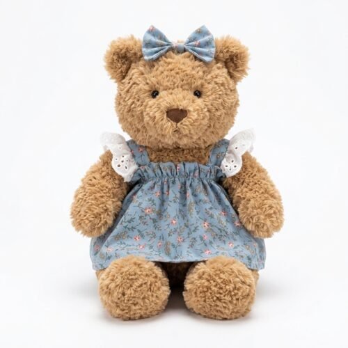 Blue Daisy Dress handmade for Bartholomew Bear