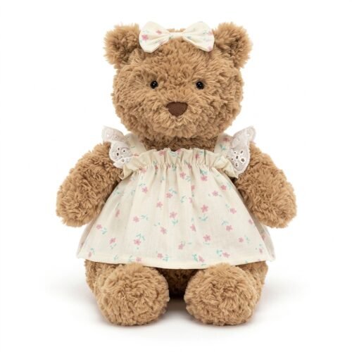 Yellow floral dress handmade for Bartholomew Bear
