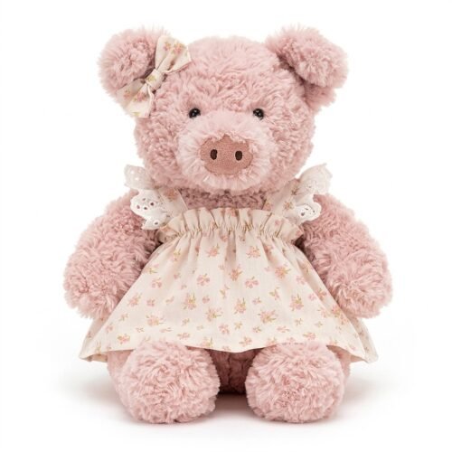 Pink floral dress handmade for Bartholomew Bear