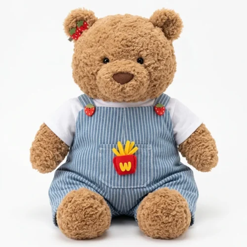 Blue stripe Overalls with Undershirt & hair clip ( McDonald's style)